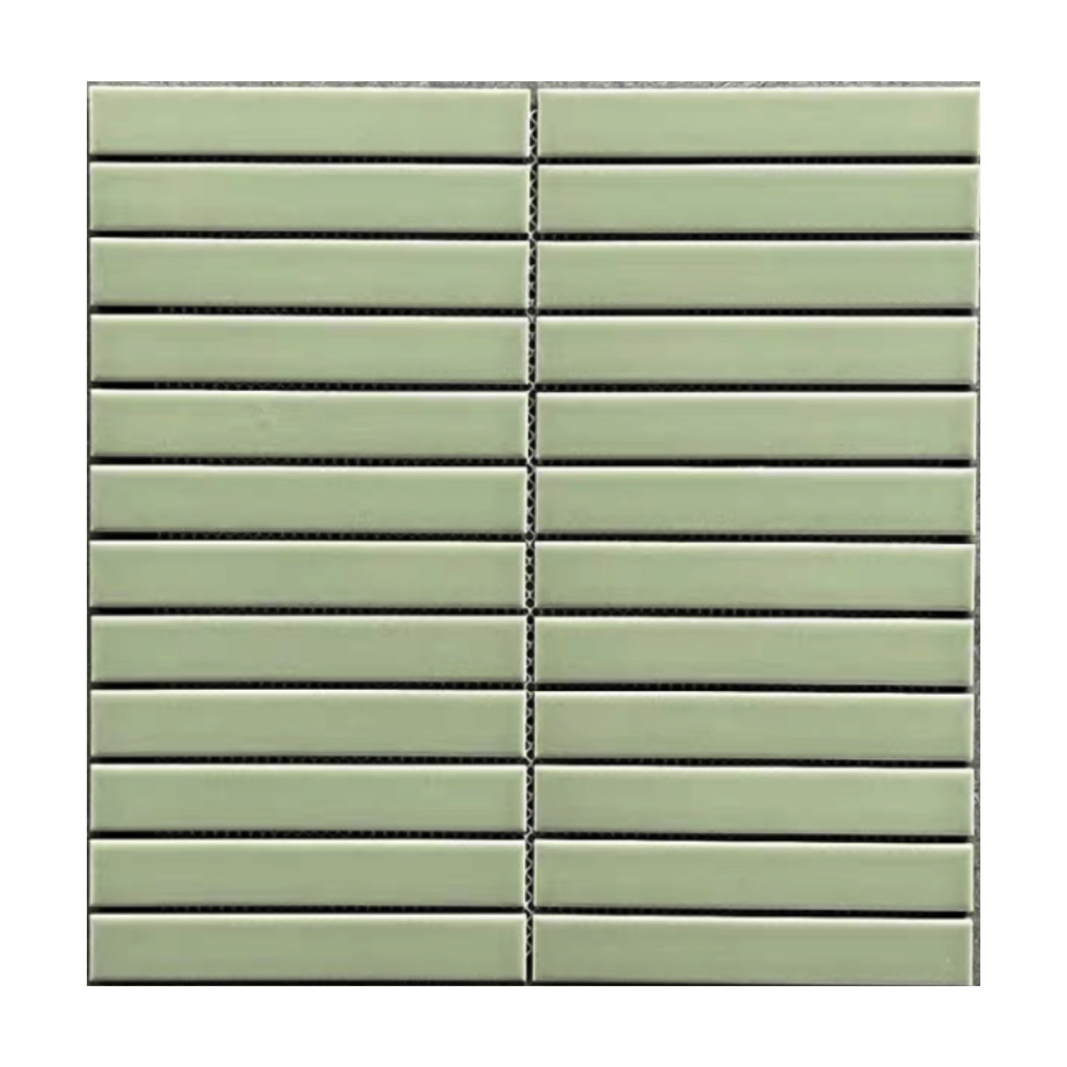 โมเสค TIMELESS TILES RM STRIP MOSAIC TILES 29.5X28 ซม. ผิวด้าน สีเขียวมัทฉะ (ราคา/ตร.ม.)_0
